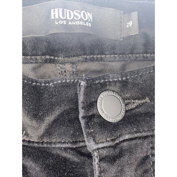 Hudson Nico Ombre Black to Gray Velvet Mid Rise Super Skinny Pant sz 29 - Picture 3 of 8
